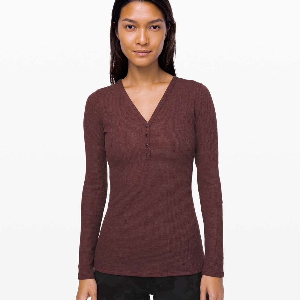 Lululemon Close Call Henley Long Sleeve Size XL